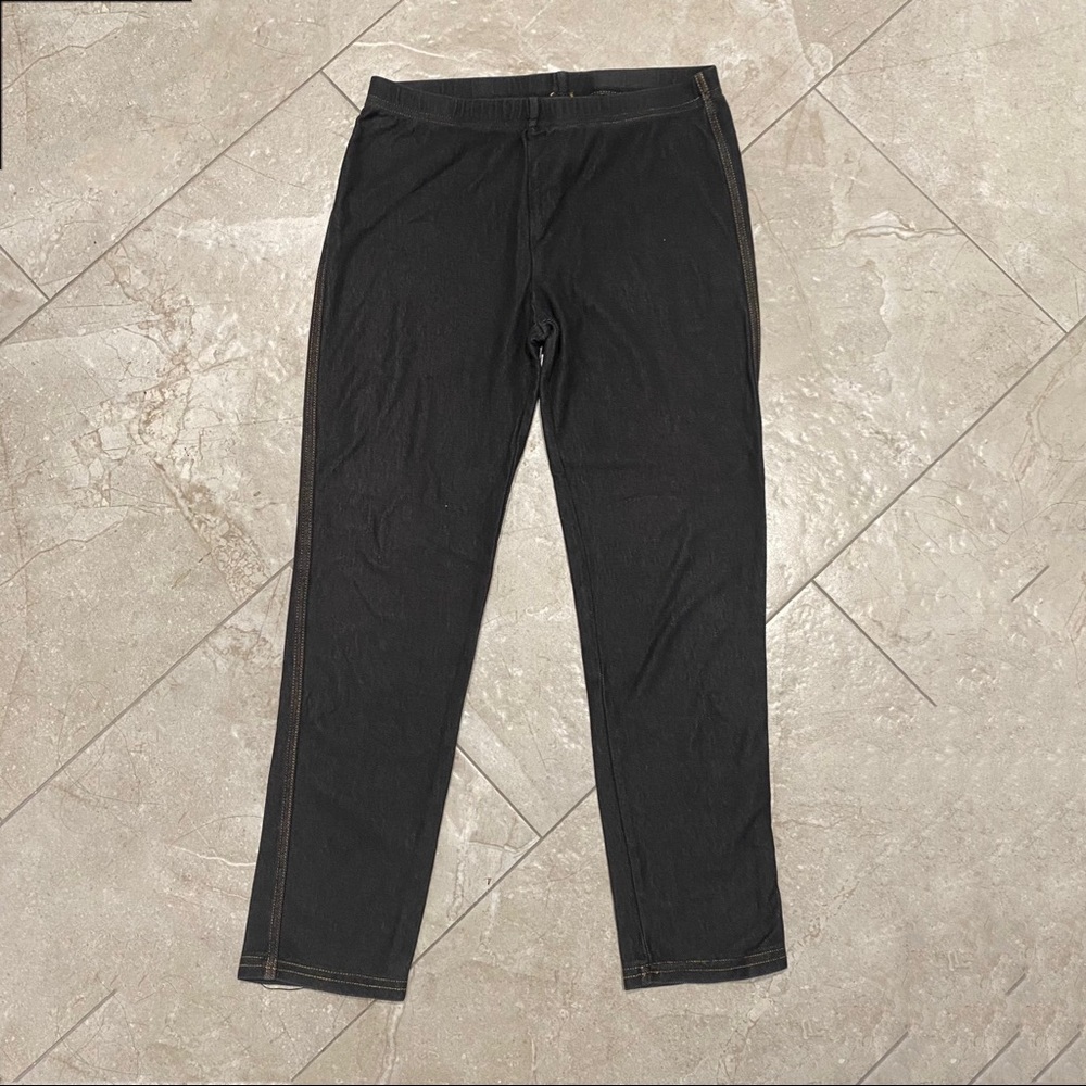 Kids The Children's Place Girls Black Denim Jeggings Leggings Pants L 10/12